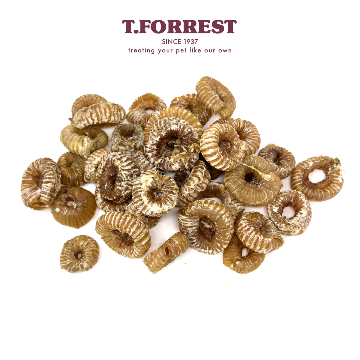T Forrest Buffalo Trachea donuts on a white background
