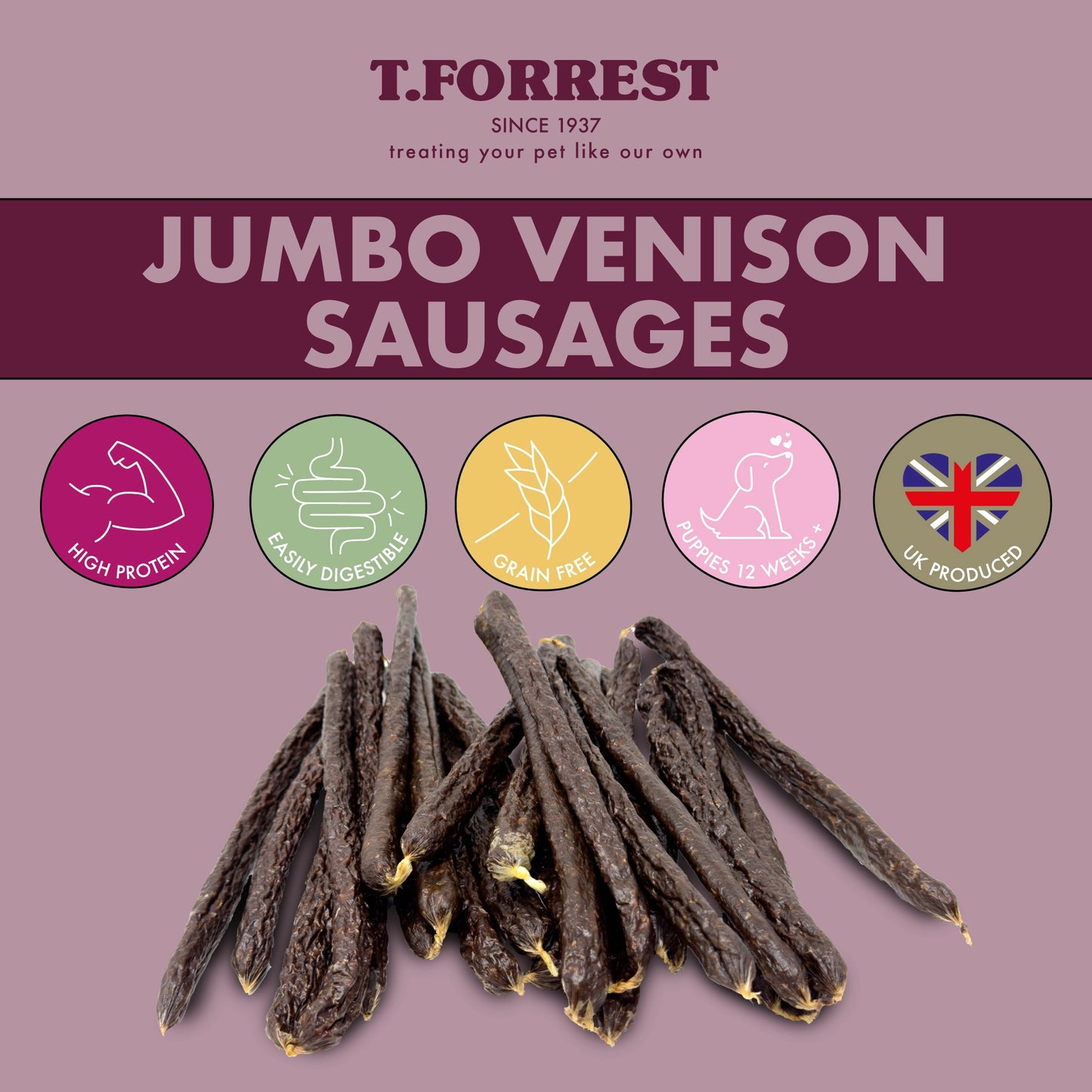 Health benefits of jumbo venison sausages