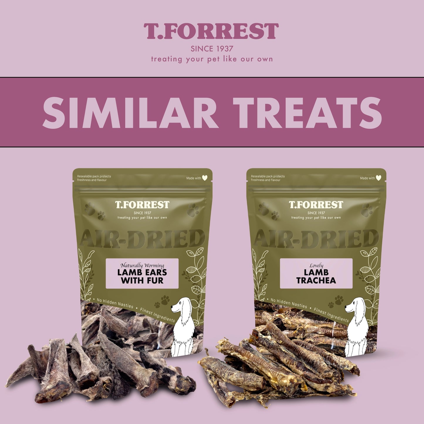 Similar dog treats to lamb pizzles