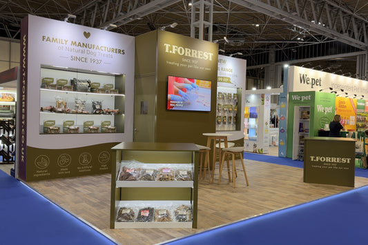 Landscape view of T Forrest display stand at PATS 2026