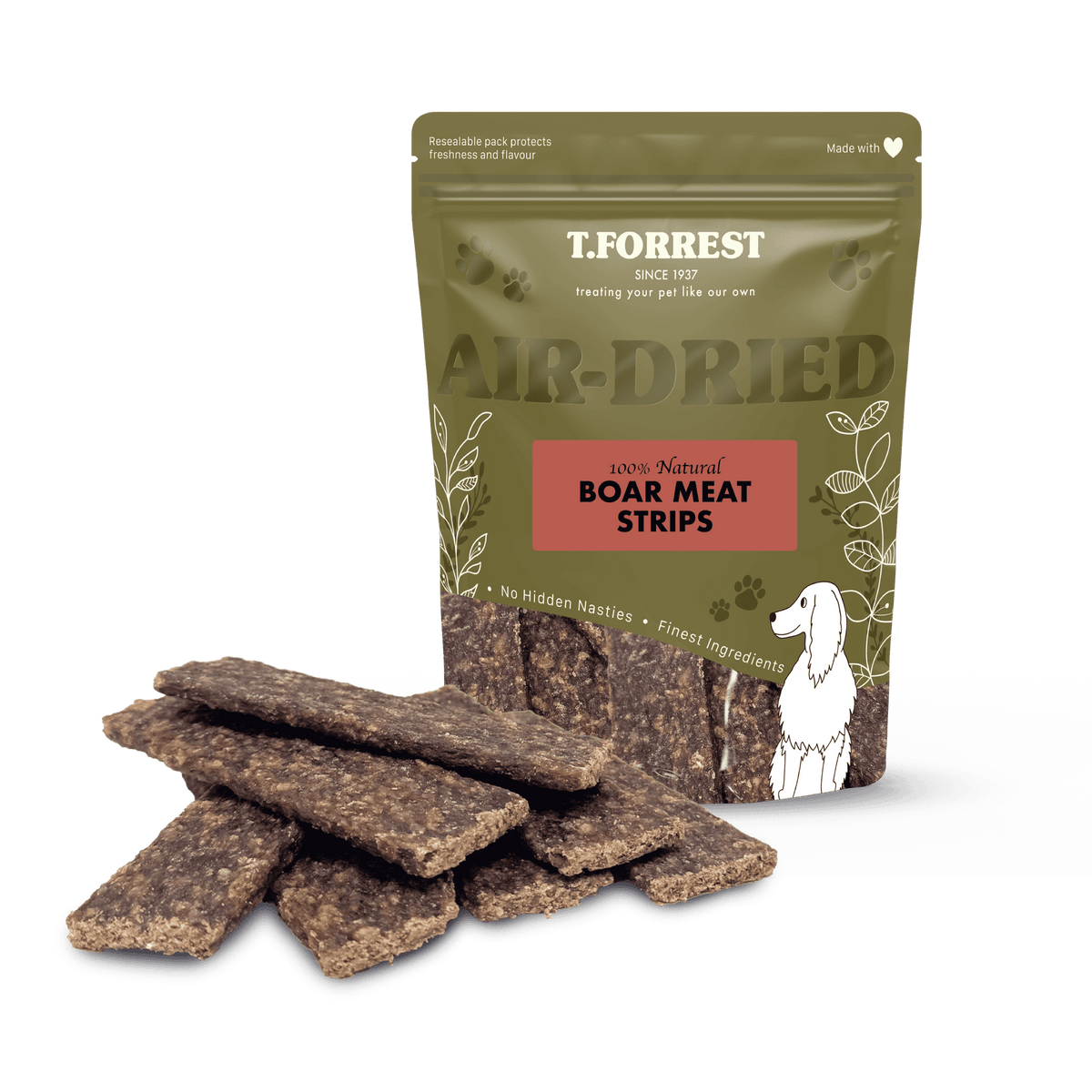 boar Meat Strips for dogs